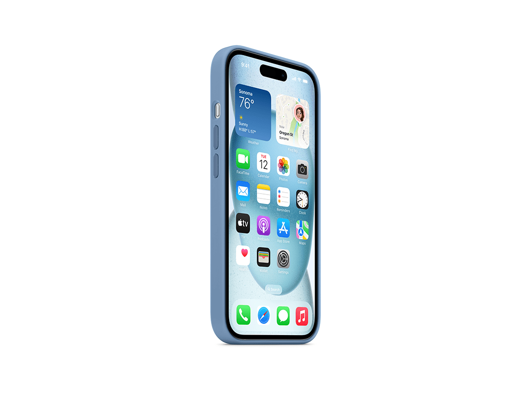 Apple MT0Y3ZM/A iPhone 15 Silicone Case with MagSafe - Winter Blue in Qatar Apple MT0Y3ZM/A iPhone 15 Silicone Case with MagSafe - Winter Blue in Qatar